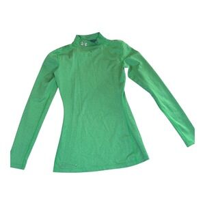 Under Armour ColdGear Fitted Mock Neck Long Sleeve Top Green SM